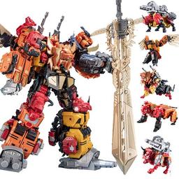 6 In 1 45 cm Big Transformation Predaking Toys Anime Devastator KO G1 Robot Action Figure Model Boy Children Kid Gift