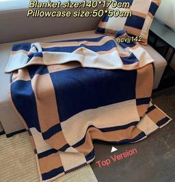 Letter pillow case cashmere sofa household warm best quality weight 1400 grams a complete set of blankets and pillowcase1