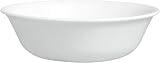 Corelle Vitrelle 4-Pieces 18-Oz Soup/Cereal Bowls, Chip & Crack Resistant Glass Dinnerware Set Bowls, Winter Frost White