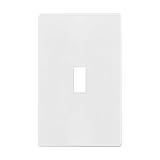 ENERLITES Screwless Toggle Switch Wall Plate, Child Safe Light Switch Cover, Standard Size 1-Gang 4.68" x 2.93", Unbreakable Polycarbonate Thermoplastic, UL Listed, SI8811-W, Glossy, White