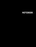 Large Classic Notebook Journal - Unruled and Unlined, 100 Numbered Pages, 8.5 x 11-Inch, Black Cover