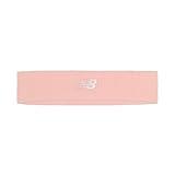 New Balance Unisex Sport Performance Terrycloth Headband, Pink Haze/White