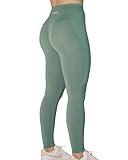 AUROLA Intensify Workout Leggings for Women Seamless Scrunch Tights Tummy Control Gym Fitness Girl Sport Active Yoga Pants (M, Iceberg Green)