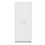 ClosetMaid Pantry Cabinet Cupboard with 2 Doors, Adjustable Shelves, Standing, Storage for Kitchen, Laundry or Utility Room, White