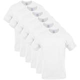 Gildan Men's Crew T-Shirts, Multipack, Style G1100, White (6-Pack), Large