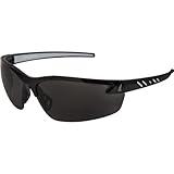 Edge Eyewear DZ116-G2 Zorge G2 Wrap-Around Safety Glasses, Anti-Scratch, Non-Slip, UV 400, Military Grade, ANSI/ISEA & MCEPS Compliant, 5.04" Wide, Black Frame / Smoke Lens, One Size