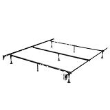 King's Brand Heavy Duty 7-Leg Adjustable Metal Queen, Full, Full XL, Twin, Twin XL, Bed Frame with Center Support & Glides Only