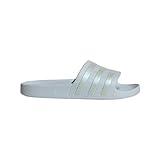 adidas Women's Adilette Aqua Slide Sandal, Halo Blue/Halo Blue/Halo Blue, 5