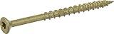 Power Pro Premium One Multi-Material Flat Head Screws, Epoxy Coated Steel, Fasten in Wood, Metal, Concrete, Drywall and Plastic, Bronze, #8 x 2-½ inches, Box of 91 Screws
