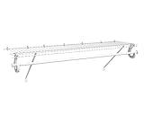 ClosetMaid 5631 SuperSlide Ventilated Shelf Kit with Closet Rod, 4-Foot x 12-Inch, White