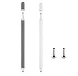 2PCS Stylus Pen for Samsung Galaxy Tab A9plus/A9/A8/A8plus/A7 Tablet Compatible with iPad/AMZ Fire Tablet Android Tablet All Touch Devices Universal High Sensitive S Pen (Black+White)