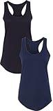 NEXT LEVEL APPAREL Women's Racerback Tank (N1533) Black/Navy