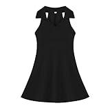 DREAM BUS Baby Girls Sleeveless Dress Toddler Girls Summer Dress A-Line Holiday Sundress for Little Girls Toddler Beach Dress Black