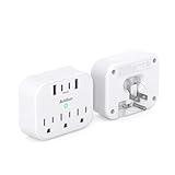 Cruise Ship Essentials - Cruise Approved Power Strip Non Surge Protector, Travel Plug Adapter with 3 Outlets 4 USB (2 USB-C), Foldable Outlet Extender for Travel Cruise Must Have