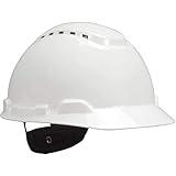 3M Hard Hat, White, Lightweight, Vented, UV Indicator, Adjustable 4-Point Ratchet, H-701V-UV