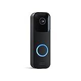 Blink Video Doorbell (newest model), Two-way audio, HD video, motion and chime app alerts and Alexa enabled — wired or wire-free (Black)