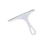 onestaring Mini Portable Glass Window Wiper Soap Cleaner Squeegee Bathroom Mirror Blade Brush Light Blue