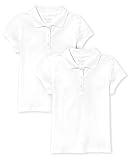 The Children's Place girls Short Sleeve Pique Polo Shirt, White 2 Pack, Medium US