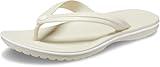 Crocs Unisex Adult Crocband | Slip-on Sandals Shower Shoes Flip-Flop, Bone, 10 Women/8 Men US