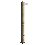 GAME 85001-BB Luxury Solar Outdoor Shower, Brushed Gold and Black