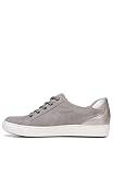 Naturalizer Womens Morrison Comfortable Lace Up Fashion Casual Sneaker,Grey Silver Metallic,8.5 Wide Wide US