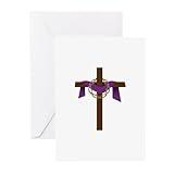 CafePress Season Of Lent Cross Greeting Cards Greeting Card (20-pack), Note Card with Blank Inside, Birthday Card Glossy
