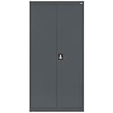 Sandusky Lee EAWR362472-02 Elite Series Wardrobe Storage Cabinet with Top Shelf, Garment Rod, and Locking Handle, 24" Length x 36" Width x 72" Height, Charcoal