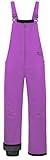 CREATMO US Snow Pants Girls Bibs Windproof Heavyweight Snowwear Purple 10/12