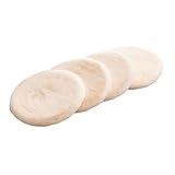 SHENGOCASE Round Faux Rabbit Fur Pet Bed Kneading Cushion, 16 inches, Cat Tree Tower Replacement Pad, 4-Pack (White)