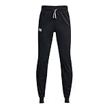 Under Armour Boys Brawler 2.0 Tapered Pants , Black (001)/White , Medium