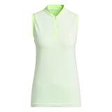 adidas Women's Ultimate365 Tour Primeknit Sleeveless Polo Shirt, White Blanc, Medium