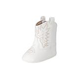 Baby Deer Baby Girls Infant Soft Sole Western Boot, White, 4