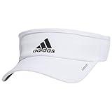 adidas Men's Superlite Adjustable Fit Sport Performance Visor, White/Black Reflective/2.0, One Size