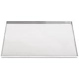Pinnacle Systems 41.25" x 26.75" Metal Replacement Dog Crate Pan Chew Proof Crack Proof Pet Kennel Tray Central Dog Training Crate Pan Pet Supplies, Stainless Steel, 1" H