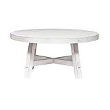 Liberty Furniture Industries Modern Farmhouse Splay Leg Round Cocktail Table, Flea Market White