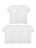 Fruit Of The Loom Boys Eversoft Cotton Undershirts, T Shirts & Tank Tops Underwear, T Shirt - Boys - 5 Pack - White, Small US