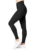 SATINA High Waisted Leggings for Women - Black Full Length Women's Leggings - Plus size