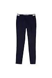 French Toast girls Stretch Contrast Elastic Waist Pull-on School Uniform Pants, Navy, 8 US