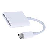 jojofuny Card Reader Laptop Memory USB-c Writer Memory Card Adapter USB Type- Reader Memory Adapter Computer USB Reader Versatile Reader Computer Memory Computer Adapter White Abs