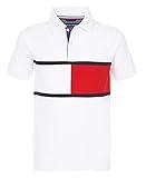 Tommy Hilfiger Boys' Short Sleeve Fashion Polo Shirt, Gary White, 4