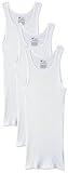 Hanes Men's Big and Tall Tank Tagless Fresh IQ Comfort Soft Ribbed A-Shirt 100% Cotton - 3 Pack 4XL Tall White