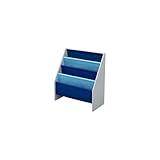 Delta Children Sling Book Rack Bookshelf for Kids - Easy-to-Reach Storage for Books, Magazines or Coloring Books - Ideal for Playrooms & Homeschooling, Grey/Blue