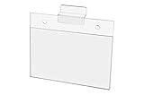 12 Pack Slatwall Sign Holder 5.5 Inch by 3.5 Inch Pricing Sales Small Flyers Specials and Product Lists Clear Acrylic Horizontal Announcement Sleeve for Retail Stores and Offices by Marketing Holders