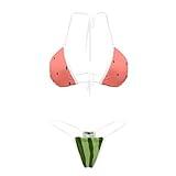 Ystardream Watermelon Swimsuits for Women String Bikini Swimsuit for Women High Waist Thong Bikini for Teen Fantasy Swimsuit String Two Piece Women Bathing Suit Push Up Bikin
