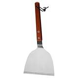 Unomor Cooking Spatula with Wooden Handle Premium Stainless Steel Turner for Frying Grilling Barbecuing Versatile Kitchen Utensil for Home Restaurant Hotel Use