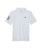 adidas Boys' Club Tennis 3-Stripes Polo Shirt, White (2023), Medium