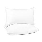 puredown® Lumbar Pillow Inserts 12 x 20 (Pack of 2, White), Filled with Feather and Down, Decorative Pillows for Couch, Home Decor