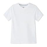 French Toast boys Short Sleeve V-neck Tee T Shirt, White, 10 US