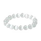 COLORFUL BLING Natural Powerful Selenite Bracelet Healing Crystal Energy Stone Concentration Spirituality Handmade Fashion Jewelry Gift for Women - 10mm