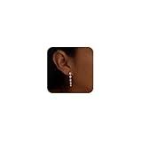 Silver Earrings for Women, Dainty Dangle Earrings for Women Trendy Cute Silver Long Drop Earrings Simple Cubic Zirconia Stud Earring Hypoallergenic Dangly Earring Fashion Prom Jewelry for Womens